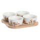 Tilltuggsset DKD Home Decor 19,7 x 19,7 x 1 cm Naturell Bl Mult