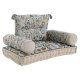 Trdgrdssoffa DKD Home Decor Bl Beige 90 x 55 x 18 cm