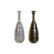Vas DKD Home Decor 24 x 24 x 67 cm Antikbehandlad Silvrig Gyllen