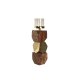 Ljusstakar DKD Home Decor 10 x 10 x 40,5 cm Glas Gyllene Brun Al