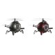 bordsklocka DKD Home Decor Rd Silvrig Helikopter (2 antal)