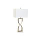Bordslampa DKD Home Decor 40 x 23 x 79 cm Gyllene Metall Vit Mar