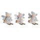 Julgranskula DKD Home Decor Vit Gr Fe 12 x 8 x 10 cm (3 antal)