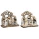 Julkrubba-set DKD Home Decor Bl Vit Brun Harts 20 x 7 x 17,5 cm