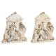 Julkrubba-set DKD Home Decor Bl Vit Rosa Harts 24 x 8 x 27,5 cm