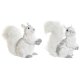 Julgranskula DKD Home Decor Vit Ekorre 22 x 11 x 22 cm (2 antal)