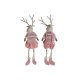 Julgranskula DKD Home Decor Vit Brun Rosa Ren 17 x 14 x 63,5 cm