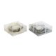 Ljus DKD Home Decor Gyllene Silvrig Jul 21,5 x 21,5 x 8,5 cm (2