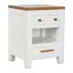 Nattduksbord DKD Home Decor Vit Brun Akaciatr Mangotr 45 x 40