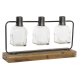 Vas DKD Home Decor Svart Naturell Metall Glas Paulowniatr 49 x
