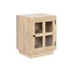 Nattduksbord Home ESPRIT Naturell Glas Mangotr 45 x 35 x 57 cm