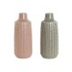 Vas Home ESPRIT Rosa Ljusgr Porslin 16 x 16 x 38 cm (2 antal)