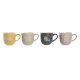 Set med 4 muggar Home ESPRIT Gul Beige Gr Rosa Porslin 410 ml 1