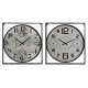 Vggklocka Home ESPRIT Vit Svart Metall Tr MDF 62 x 6 x 65 cm (