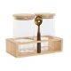 Uppsttning med 2 Burkar Home ESPRIT Gyllene Naturell Bambu Boro
