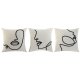 Kudde Home ESPRIT Naturell 45 x 15 x 45 cm (3 antal)