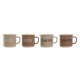 Set med 4 muggar Home ESPRIT Brun Stengods 285 ml 9 x 7 x 8 cm