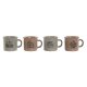 Set med kaffekoppar Home ESPRIT Bl Rosa Stengods 180 ml