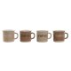 Set med kaffekoppar Home ESPRIT Brun Stengods 180 ml