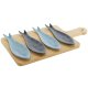 Tilltuggsset Home ESPRIT Bl Grn Marinbl Bambu Porslin Medelha