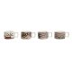 Set med kaffekoppar Home ESPRIT Beige Rosa Terrakota n Lila Meta