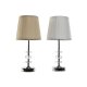 Bordslampa Home ESPRIT Vit Beige Metallic Metall 25 W 220 V 20 x
