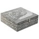 Smyckeskrin Home ESPRIT Grn Silvrig Tr Aluminium 18 x 18 x 6 c