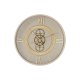 Vggklocka Home ESPRIT Vit Beige Gyllene Glas Jrn 60 x 8 x 60 c