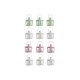 Lyktsats Home ESPRIT Vit Grn Rosa Glas Jrn Shabby Chic 7 x 7 x