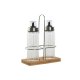 Set med olja och vinger Home ESPRIT Transparent Naturell Bambu