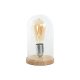 Bordslampa Home ESPRIT Naturell Bambu Glas 50 W 220 V 13 x 13 x