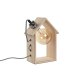 Bordslampa Home ESPRIT Brun Silvrig Naturell Tr Furu 50 W 220 V