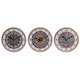 bordsklocka Home ESPRIT Multicolour Mandala Mosaik (3 antal)