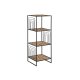 Bokhylla Home ESPRIT Svart Metall Fibrer 35 x 35 x 98 cm