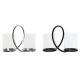Ljusstakar Home ESPRIT Svart Silvrig Metall Glas 24 x 19 x 18 cm