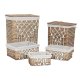 Tvttkorg Home ESPRIT Vit Naturell vide Shabby Chic 47 x 35 x 55