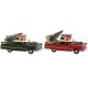 Julgranskula Home ESPRIT Rd Grn 36 x 14,5 x 23 cm (2 antal)