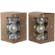 Julgranskulor Home ESPRIT Gyllene Silvrig PVC 16 x 16 x 24 cm (2