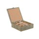 Smyckeskrin Home ESPRIT Vit Champagne Tr Aluminium 18 x 18 x 6