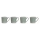 Set med 4 muggar Home ESPRIT Grn Stengods 360 ml 9,5 x 13 x 9,2