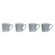 Set med 4 muggar Home ESPRIT Bl Stengods 340 ml 13 x 9,5 x 9,2