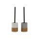 Toalettborste Home ESPRIT Vit Gr Naturell Harts 9,5 x 9,5 x 37