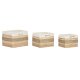 Korg - set Home ESPRIT Naturell Sjgrs Tropiskt 40 x 33 x 28 cm