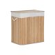 Tvttkorg Home ESPRIT Vit Naturell Bambu 140 L 60 x 40 x 60 cm