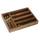 Besticks-sortering Home ESPRIT Naturell Akaciatr 34,5 x 25,5 x
