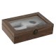 Set med Vintillbehr Home ESPRIT Svart Naturell Rostfritt stl T