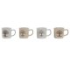 Mugg Home ESPRIT Vit Beige Traditionell Livets trd 330 ml (4 an