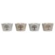 Skl Home ESPRIT Vit Beige Stengods 570 ml 13 x 13 x 8 cm (4 ant