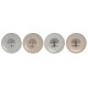 Platt skl Home ESPRIT Vit Beige Stengods Traditionell 20 x 20 x