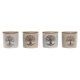Sockerstrare Home ESPRIT Vit Beige Bambu Stengods 9,5 x 9,5 x 9